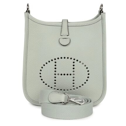 HERMÈS EVELYNE TPM GRIS NEVE CLEMENCE PALLADIUM HARDWARE