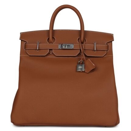 HERMÈS BIRKIN HAC 40 GOLD TOGO PALLADIUM HARDWARE