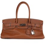 PRE-OWNED HERMÈS SHOULDER BIRKIN 42 JPG GOLD CLEMENCE PALLADIUM HARDWARE