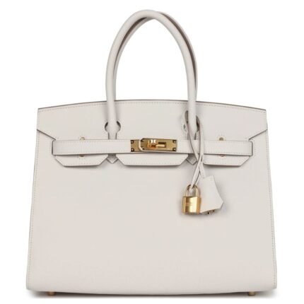 HERMÈS BIRKIN SELLIER 30 GRIS PALE EPSOM GOLD HARDWARE