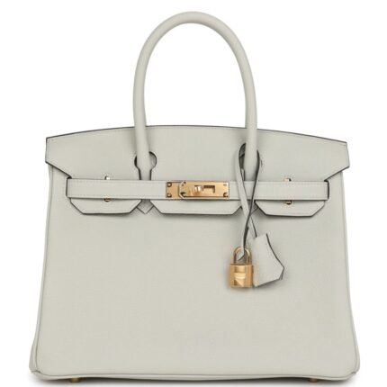 HERMÈS BIRKIN 30 GRIS NEVE TOGO GOLD HARDWARE