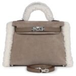 HERMÈS TEDDY KELLY 20 GRIS CAILLOU AND ETOUPE SWIFT PALLADIUM HARDWARE