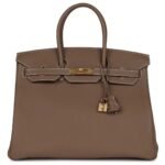 HERMÈS BIRKIN 35 ETOUPE TOGO GOLD HARDWARE