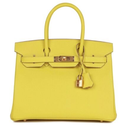 HERMÈS BIRKIN 30 LIME EPSOM GOLD HARDWARE