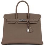 HERMÈS BIRKIN 35 ETOUPE TOGO PALLADIUM HARDWARE