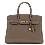 HERMÈS BIRKIN 30 ETOUPE TOGO GOLD HARDWARE