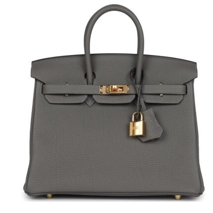 HERMÈS BIRKIN 25 GRIS MEYER TOGO GOLD HARDWARE
