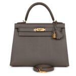 HERMÈS KELLY SELLIER 28 ETAIN EPSOM GOLD HARDWARE
