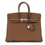 HERMÈS BIRKIN 25 ALEZAN TOGO PALLADIUM HARDWARE
