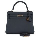 HERMÈS KELLY RETOURNE 28 GRIS MISTY TOGO PERMABRASS HARDWARE