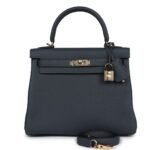 HERMÈS KELLY RETOURNE 25 GRIS MISTY TOGO PERMABRASS HARDWARE