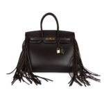 PRE-OWNED HERMÈS ANATE BIRKIN 35 CHOCOLAT EVERGRAIN GOLD HARDWARE