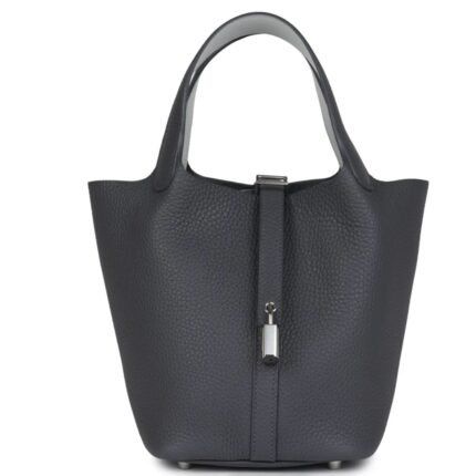 HERMÈS PICOTIN LOCK 18 ECLAT ARDOISE SWIFT PALLADIUM HARDWARE