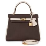 HERMÈS SPECIAL ORDER HSS KELLY RETOURNE 25 EBENE AND CRAIE TOGO GOLD HARDWARE (Copy)