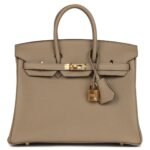 HERMÈS BIRKIN 25 BEIGE MARFA TOGO GOLD HARDWARE