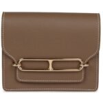 HERMÈS ROULIS SLIM WALLET ETOUPE EVERCOLOR GOLD HARDWARE