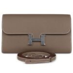 HERMÈS CONSTANCE WALLET TO GO ETOUPE EPSOM PALLADIUM HARDWARE