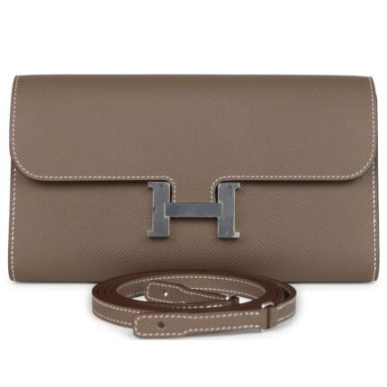 HERMÈS CONSTANCE WALLET TO GO ETOUPE EPSOM PALLADIUM HARDWARE