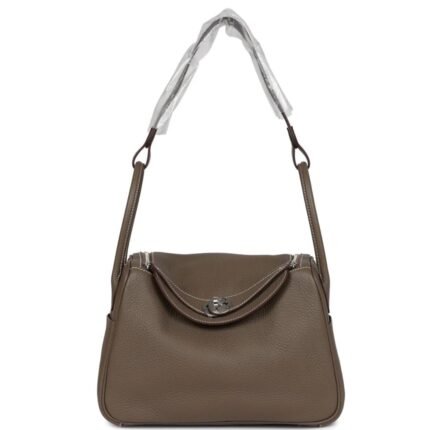 HERMÈS LINDY 26 ETOUPE CLEMENCE PALLADIUM HARDWARE