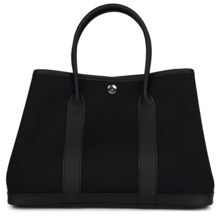 HERMÈS GARDEN PARTY 30 BLACK TOILE AND NEGONDA PALLADIUM HARDWARE
