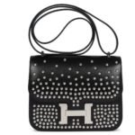 HERMÈS CONSTANCE 18 CLOUTÉ BLACK BOX PALLADIUM HARDWARE