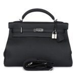 HERMÈS KELLY 42 MAXI PLOMB TOGO PALLADIUM HARDWARE