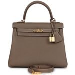 HERMÈS KELLY RETOURNE 25 ETOUPE TOGO GOLD HARDWARE