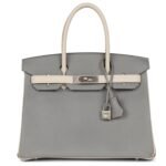 HERMÈS SPECIAL ORDER HSS BIRKIN 30 GRIS MOUETTE AND CRAIE EPSOM BRUSHED PALLADIUM HARDWARE