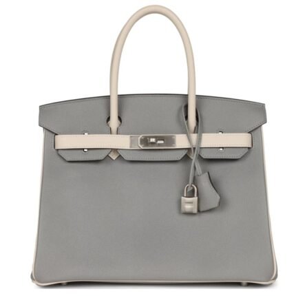 HERMÈS SPECIAL ORDER HSS BIRKIN 30 GRIS MOUETTE AND CRAIE EPSOM BRUSHED PALLADIUM HARDWARE