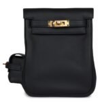 HERMÈS MINI KELLY JUMP BACKPACK BLACK SWIFT GOLD HARDWARE