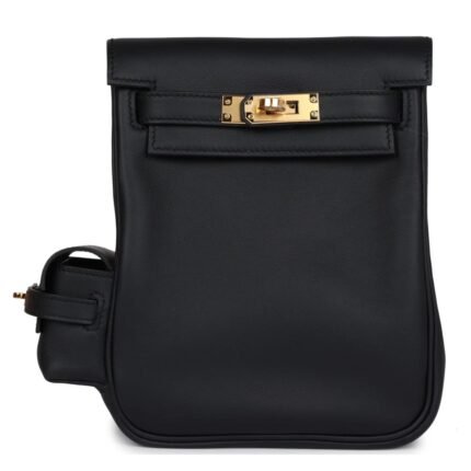 HERMÈS MINI KELLY JUMP BACKPACK BLACK SWIFT GOLD HARDWARE