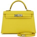 HERMÈS KELLY SELLIER 20 JAUNE DE NAPLES VERSO CHÈVRE PALLADIUM HARDWARE