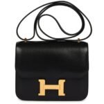 HERMÈS CONSTANCE 18 BLACK CHEVRE CHAMKILA GOLD HARDWARE