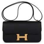 HERMÈS CONSTANCE ELAN BLACK EPSOM GOLD HARDWARE