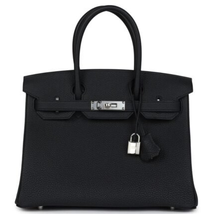 HERMÈS BIRKIN 30 BLACK TOGO PALLADIUM HARDWARE