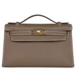 HERMÈS KELLY POCHETTE ETOUPE SWIFT GOLD HARDWARE PAYMENT 2