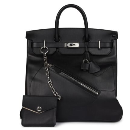 HERMÈS BIRKIN 40 HAC ROCK BLACK EVERGRAIN PALLADIUM HARDWARE