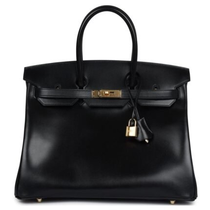 HERMÈS BIRKIN 35 BLACK BOX GOLD HARDWARE