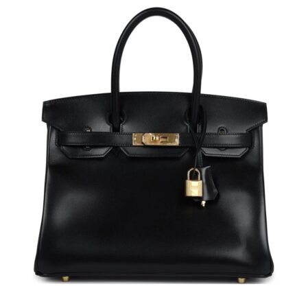 HERMÈS BIRKIN 30 BLACK BOX GOLD HARDWARE