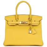 HERMÈS BIRKIN 30 JAUNE DE NAPLES TAURILLON NOVILLO ROSE GOLD HARDWARE