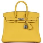 HERMÈS BIRKIN 25 JAUNE DE NAPLES SWIFT PALLADIUM HARDWARE (Copy)