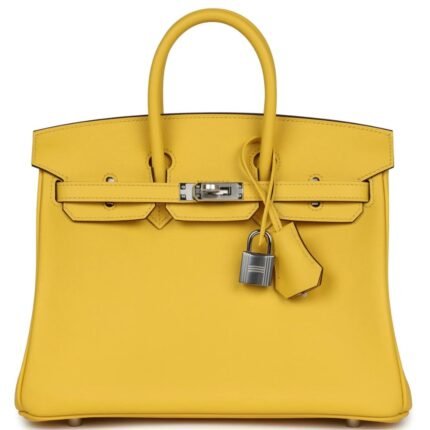 HERMÈS BIRKIN 25 JAUNE DE NAPLES SWIFT PALLADIUM HARDWARE (Copy)