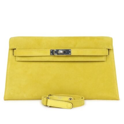 HERMÈS KELLY ELAN JAUNE DE NAPLES DOBLIS PALLADIUM HARDWARE