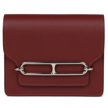 HERMÈS ROULIS SLIM WALLET BI-COLOR ROUGE H/ROSE AZALEE EVERCOLOR PALLADIUM HARDWARE