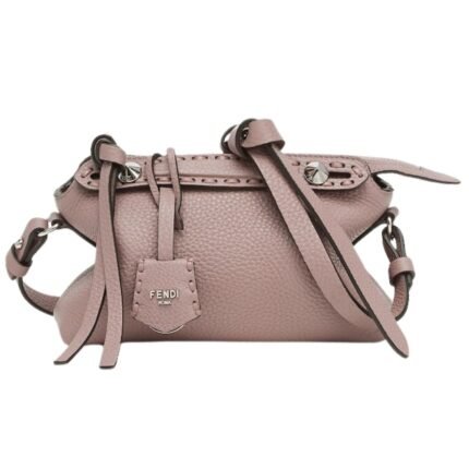 FENDI BY THE WAY SELLERIA MINI MAUVE PINK SELLERIA MINI-BAG WITH 156 HAND-SEWN TOPSTITCHES