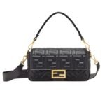 FENDI BAGUETTE BLACK LEATHER BAG