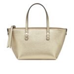 FENDI ROLL MINI CHAMPAGNE-COLORED SELLERIA MINI-BAG WITH 62 HAND-SEWN TOPSTITCHES