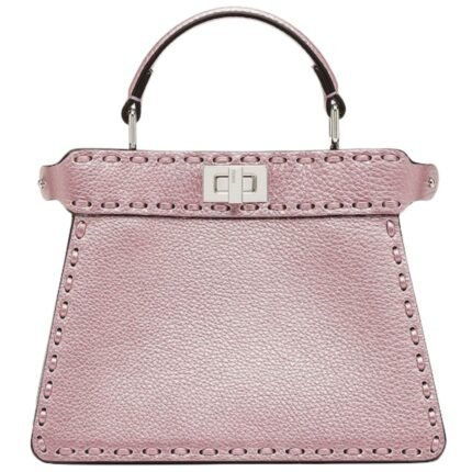 FENDI PEEKABOO ISEEU PETITE METALLIC SELLERIA BAG WITH 306 HAND-SEWN TOPSTITCHES (Copy)