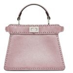 FENDI PEEKABOO ISEEU PETITE METALLIC SELLERIA BAG WITH 306 HAND-SEWN TOPSTITCHES