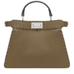 FENDI PEEKABOO ISEEU SMALL SELLERIA BAG WITH 556 HAND SEWN TOPSTITCHES